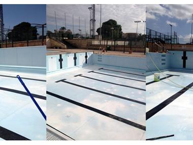 Tasques de manteniment a la Piscina Municipal d'Algaida