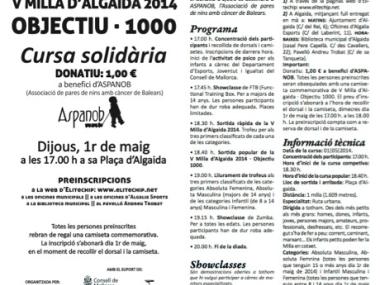 Arriba la V edició de la Milla d'Algaida objectiu 1000
