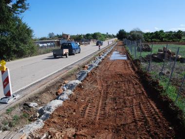 Projecte construcció d'un passeig per a vianants.