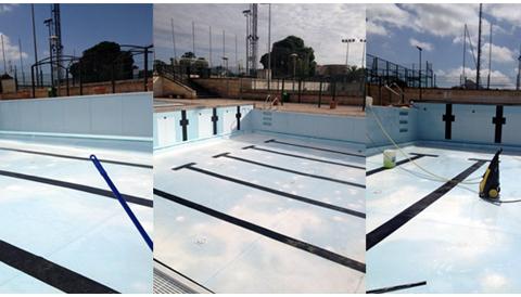 Tasques de manteniment a la Piscina Municipal d'Algaida