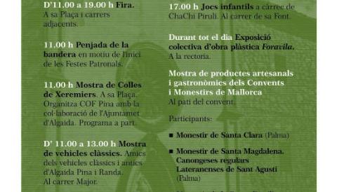 La Fira de Pina arriba dissabte a la seva IV edició amb nova franja horaria