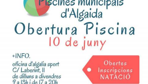 El proper dissabte 10 de juny s'obrin les piscines municipals
